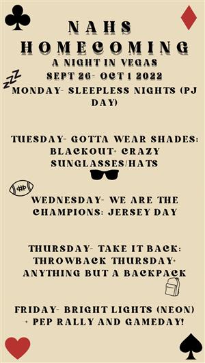 Homecoming Agenda